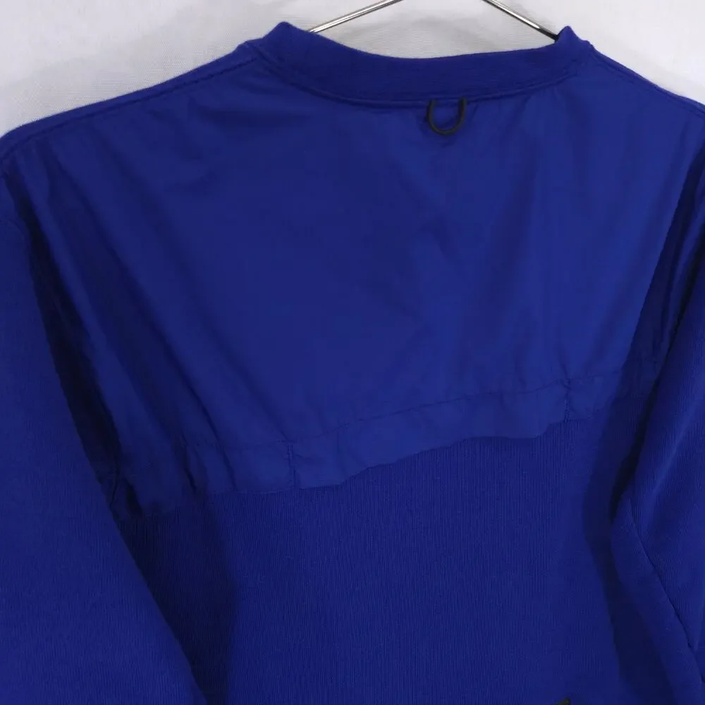 Nike Sweatshirt Mens M Blue Track‎ & Field Crew Neck Zip Pocket Ventilated Back